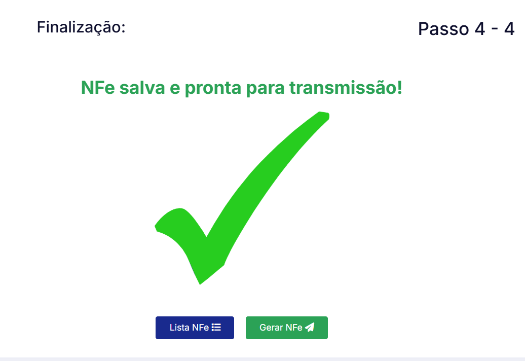 Finalização da NF-e